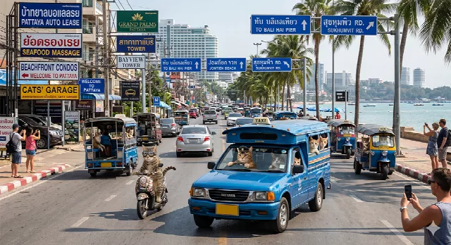 Driving on the left side of the road in Thailand. Tips and life hacks on how to quickly get used to it