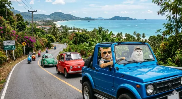 Rules, features, and life hacks for parking a car on Koh Samui