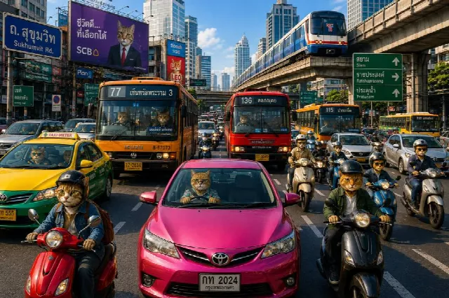 Why do Thais never honk on the roads?
