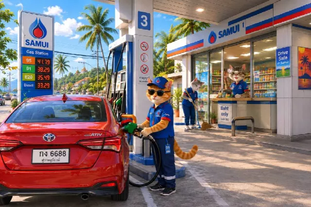 Gas (patrol) stations on koh Samui
